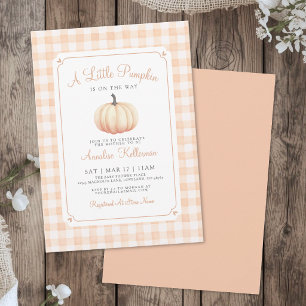 Invitation Une Baby Shower pour un Petit Citrouille
