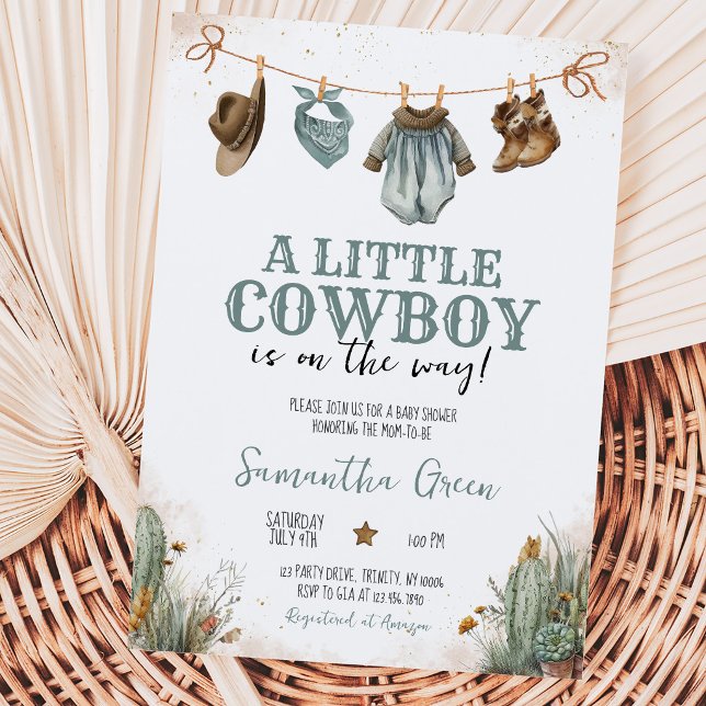 Invitation Une Baby-Shower pour un Petit Cow-Boy (Créateur téléchargé)