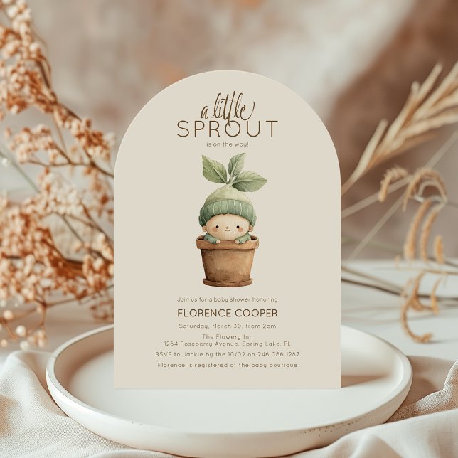 Invitation Une Baby Shower pour un Petit Germe (Créateur téléchargé)