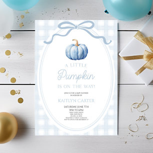 Invitation Une Baby Shower Préparatoire Petite Citrouille Ble