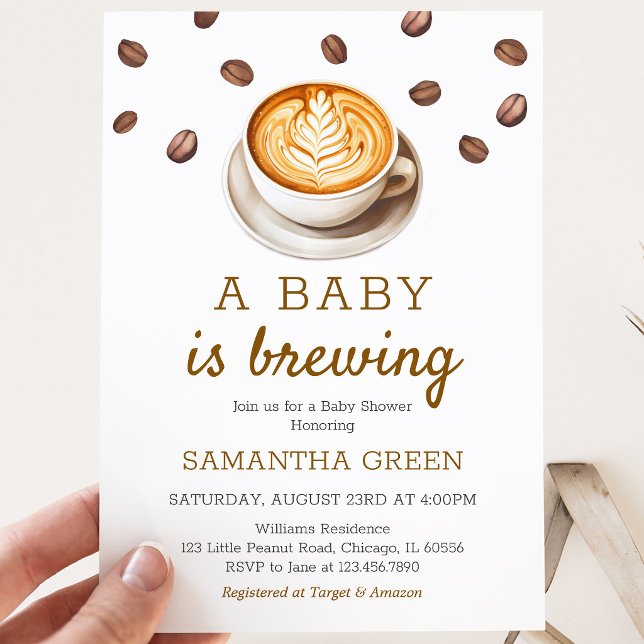 Invitation Une Baby Shower "Un Bébé est en Train de Brasser" (Créateur téléchargé)