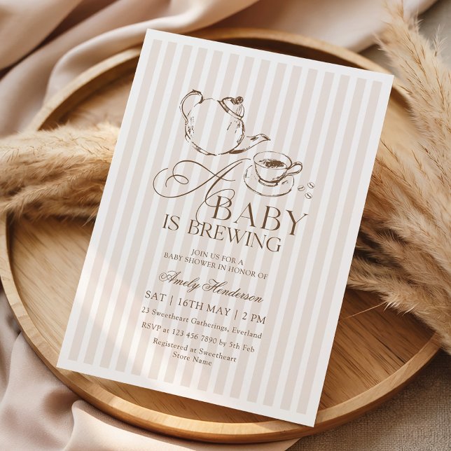 Invitation Une Baby Shower « Un Bébé Est En Train De Cuire » (Créateur téléchargé)
