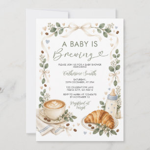 Invitation Une Baby Shower "Un Bébé Est En Train De Cuire" au