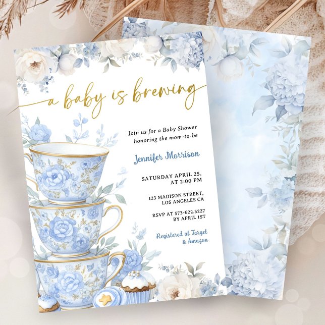 Invitation Une Baby Shower "Un Bébé Est En Train De Préparer  (Créateur téléchargé)