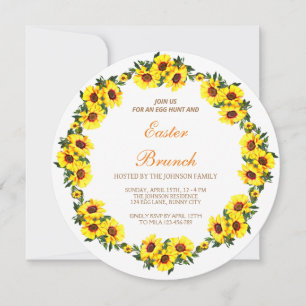 Invitation Une belle couronne de tournesols, branche Ester En