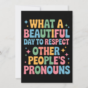 Invitation Une belle journée pour respecter les pronouns des 