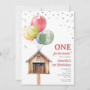 Invitation Une bibliothèque de livres de ballons pour le prem
