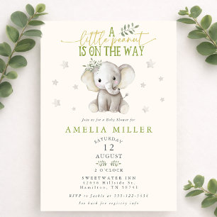 Invitation Une cacahuète en route Éléphant Fête de bébé de ge