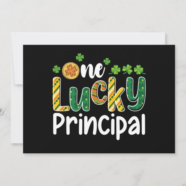 Invitation Une Chanceuse école principale St Patrick's Day (Devant)