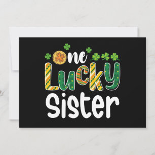 Invitation Une chanceuse soeur jumelle famille St Patrick's D