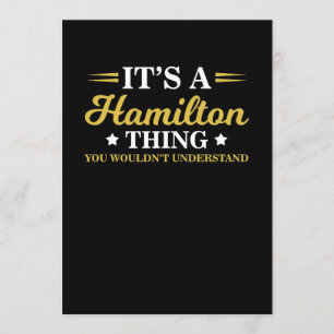 Invitation Une chose d'Hamilton que vous ne comprendriez pas