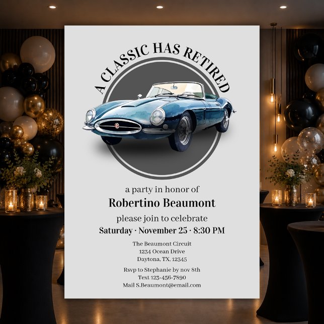 Invitation Une Classique a Pris Sa Retraite Fête de Retraite  (Créateur téléchargé)