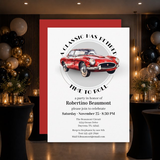 Invitation Une Classique a Pris Sa Retraite Fête de Retraite  (Créateur téléchargé)