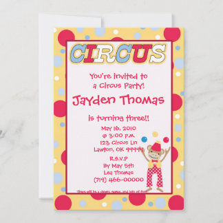 Invitation une copie de cirque1, vous êtes invité à une fête