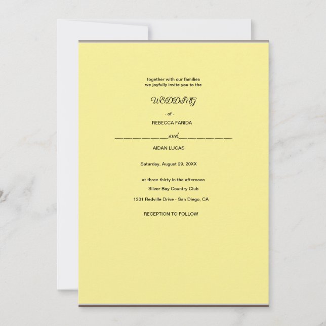 Invitation une couronne de fleur de papier sur un dos blanc (Devant)