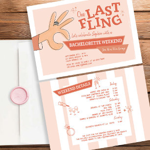 Invitation Une Dernière Fling Bachelorette Girls Weekend