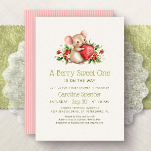 Invitation Une Douce Berry Fête de Naissance de Fraise