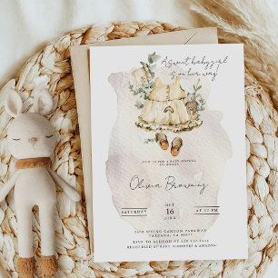 Invitation Une Douce Fille Baby Shower Bohème