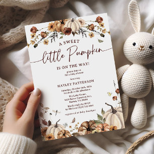 Invitation Une Douce Petite Fête de Bébé pour l'Automne