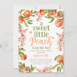 Invitation une douce Petite pêche est en chemin baby shower
