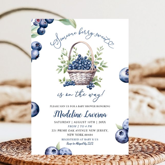 Invitation Une Douceur de Mûre pour Bébé Fête Prénatale (Créateur téléchargé)