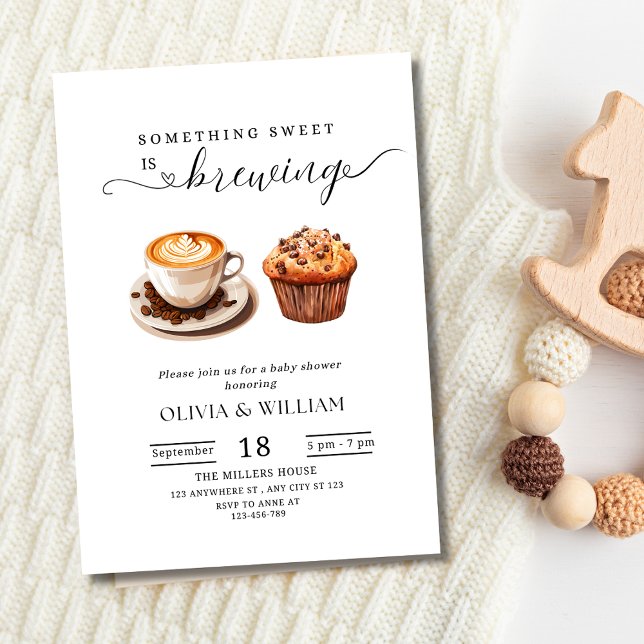 Invitation Une Douceur Se Prépare Baby Shower Neutre (Créateur téléchargé)