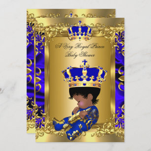 Invitation Une ethnie très royale du Baby shower Prince