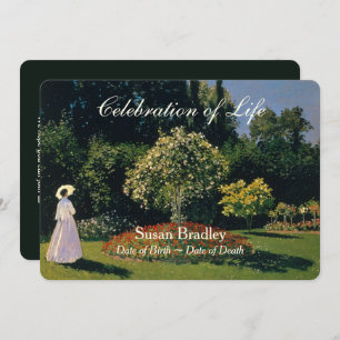 Invitation Une femme dans le jardin Fête de la vie