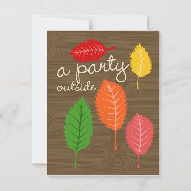 Invitation une fête à l'extérieur (Devant)