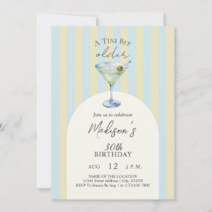 Invitation Une fête d'anniversaire au martini cocktail un peu