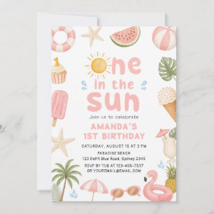 Invitation Une fête d'anniversaire au soleil sur la plage d'é