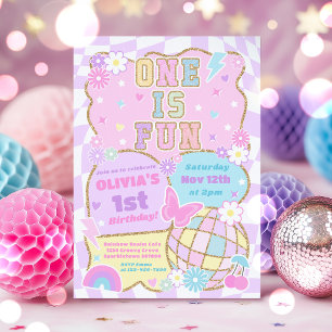 Invitation Une fête d'anniversaire de première année amusante