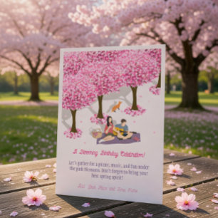 Invitation Une fête d'anniversaire en fleurs