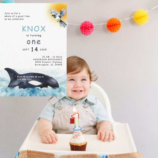 Invitation Une fête d'anniversaire Orque II de folie (Créateur téléchargé)