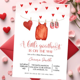 Invitation Une fête de baby shower pour un petit amour