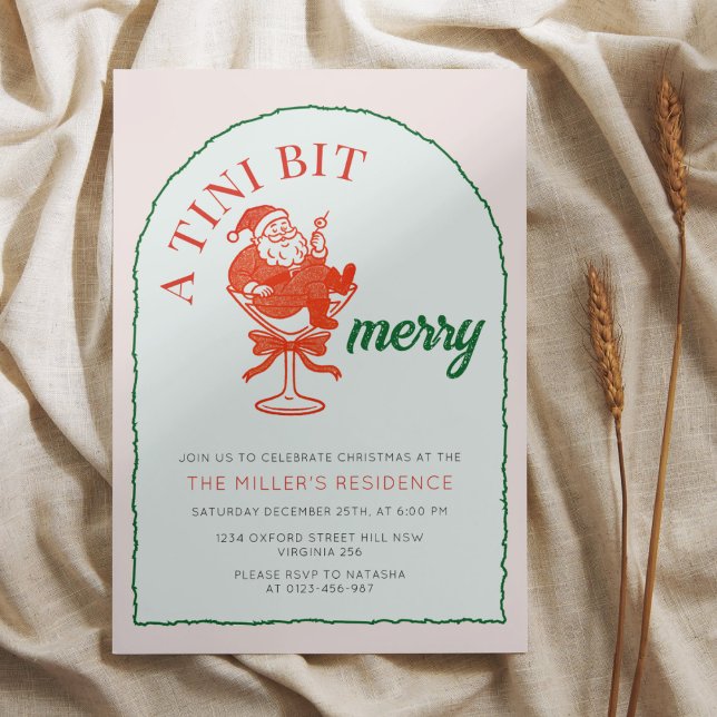 Invitation Une fête de cocktail de Noël un peu joyeuse (Créateur téléchargé)