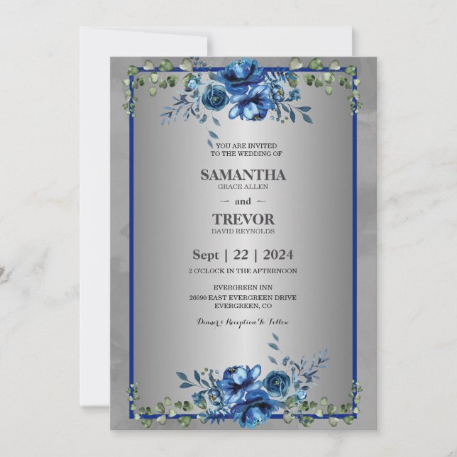 Invitation Une fête de l'argent de l'invitation de l'amour (Devant)