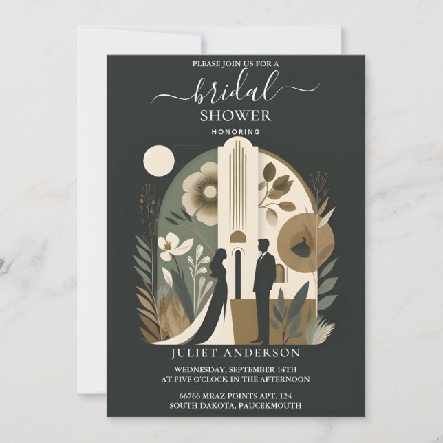 Invitation Une Fête des mariées de palais de justice des les  (Devant)