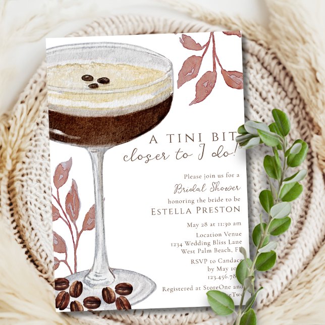 Invitation Une Fête des mariées Espresso Martini Un Peu Plus  (Créateur téléchargé)