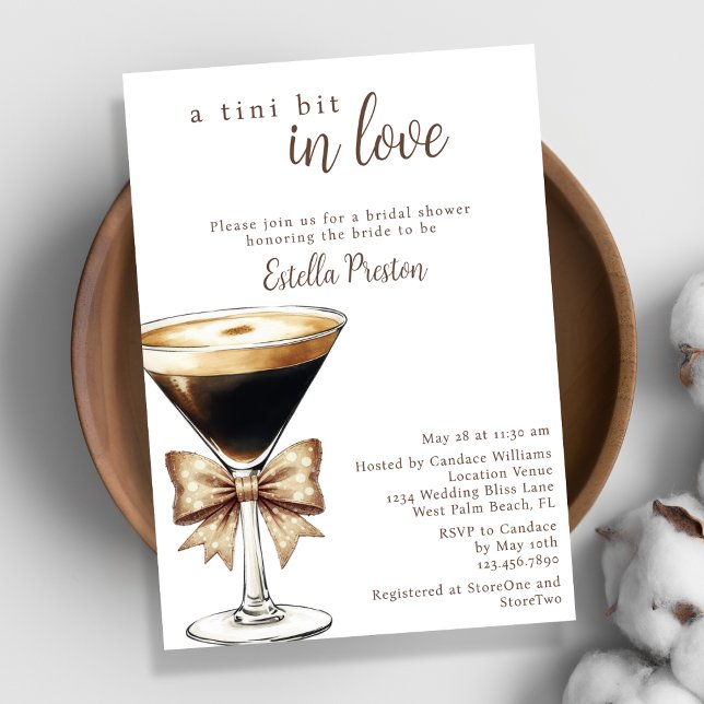Invitation Une Fête des mariées Tini In Love Espresso Martini (Créateur téléchargé)