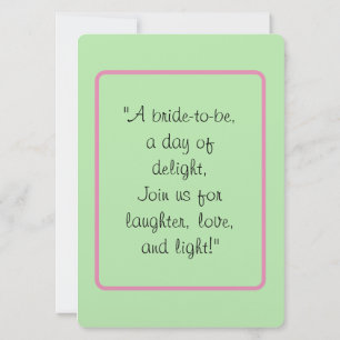 Invitation Une Fête en fleurs pour la future mariée!