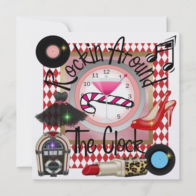 Invitation Une fête royale Rockin' Party - SRF (Devant)