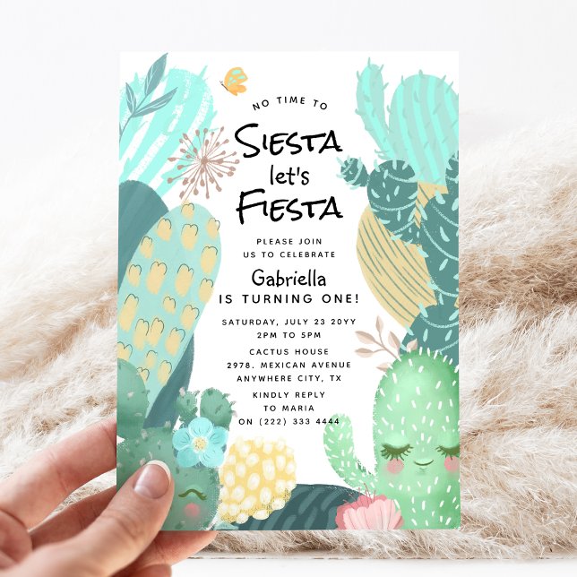 Invitation Une Fiesta Inoubliable ! 1er Anniversaire (Créateur téléchargé)