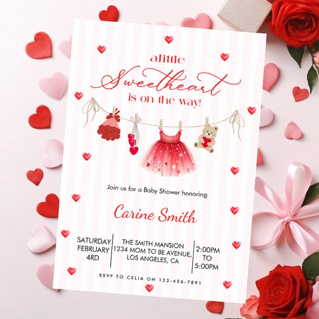 Invitation Une Fille Chérie Baby Shower  (Créateur téléchargé)
