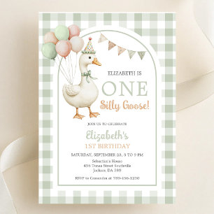 Invitation Une fille d'oie sotte 1er anniversaire