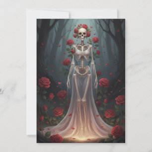 Invitation Une fille osseuse porte une robe de mariée dans un