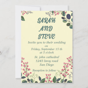 Invitation Une florale colorée 