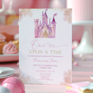 Invitation Une fois Princesse 1er anniversaire fête