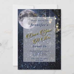 Invitation Une Fois Sur Un Sweet sixteen Étoiles
