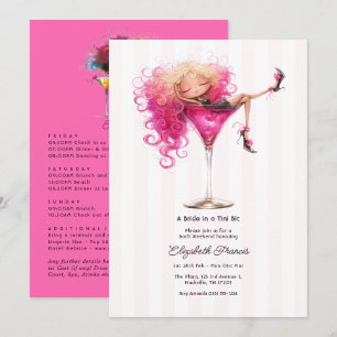 Invitation Une future mariée dans un enterrement de vie de je